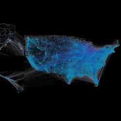 A sparsified U.S. network based on effective resistance sampling.