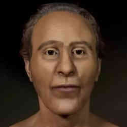 The reconstructed face of Ramesses II.