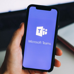 Microsoft Teams on a smartphone.