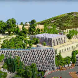 The Yad Vashem Museum's three-dimensional iteration on Minecraft.