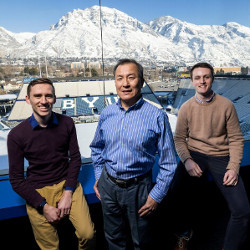 BYU's Shad Torrie, Professor D.J. Lee, and Andrew Sumsion