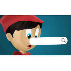 Pinocchio, the character in children's literature whose nose grows when he lies.