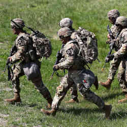 U.S. soldiers on the move. 