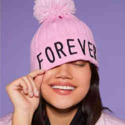 Forever 21s pink beanie.