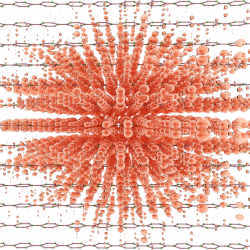  Isosurface plot of the hole polaron density for bulk h-BN for a 24  24  8 supercell (9,216 atoms).