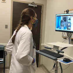 A televisit at the Texas A&M University School of Veterinary Medicine in College Station, TX.