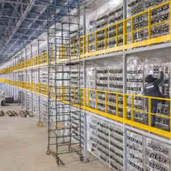 The datacenter of a bitcoin mining operation in Russia. 
