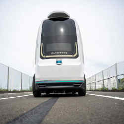 A prototype Glydcar autonomous vehicle at the companys testing facility in Concord, CA.