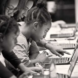 A Black Girls Code coding session.