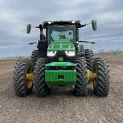 A Deere driverless tractor.