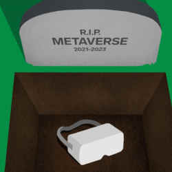 A grave for the Metaverse.