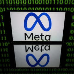 The Meta logo.