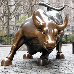 statue of charging bull