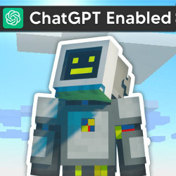 ChatGPT-enabled robot character in Minecraft