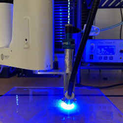 Printing a hydrogel material that can hold carbonic anhydrase.