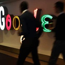 workers entering a Google office