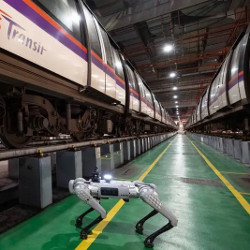 kAI robot at the North East Line depot in Singapore