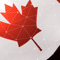 maple leaf from Canadian flag, illustration