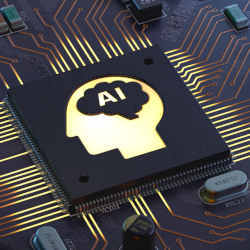 A representation of an AI chip.