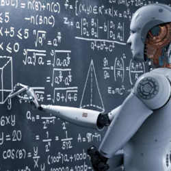 Artist's rendering of a "Professor AI."