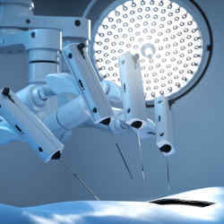 Robotic surgery equipment.