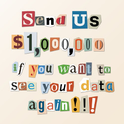 assembled ransom note, illustration