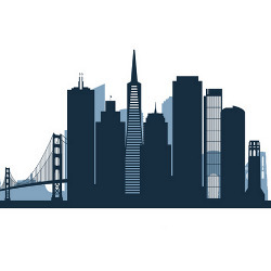 San Francisco skyline, illustration