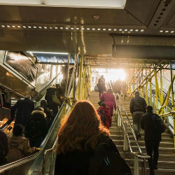 commuters at the Liverpool Street rail station in London