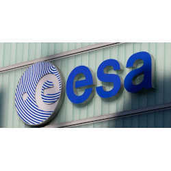 Logo of the European Space Agency.