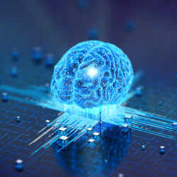 Artist's conception of a chip based on the human brain.