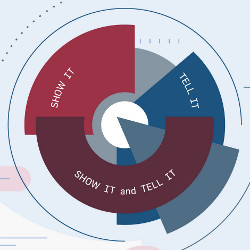 circular pattern of colored bands, illustration