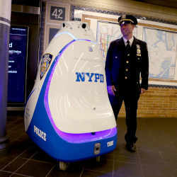 The K5 robot will be used by the police in the Times Square subway station in Manhattan, the citys busiest.