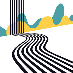 abstract highway, illustration