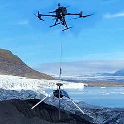 The researchers are now monitoring the readings provided by the two sensors on glaciers in Iceland.