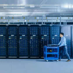 Datacenters are normally kept at temperatures between 20C and 25C (68F and 77F).