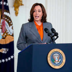 Vice president Kamala Harris announcing the U.S. AI Safety Institute within the NIST.