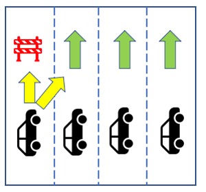 A diagram of cars and arrowsDescription automatically generated