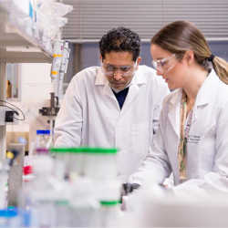 Rensselaer reseachers Pankaj Karande, left, and Carolina Catarino.