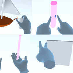 Virtual hand gestures. 