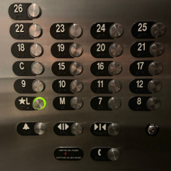 numbered elevator buttons