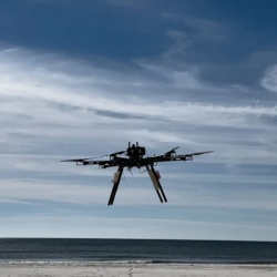 One of the University of Alabama LAGER program drones in-flight.